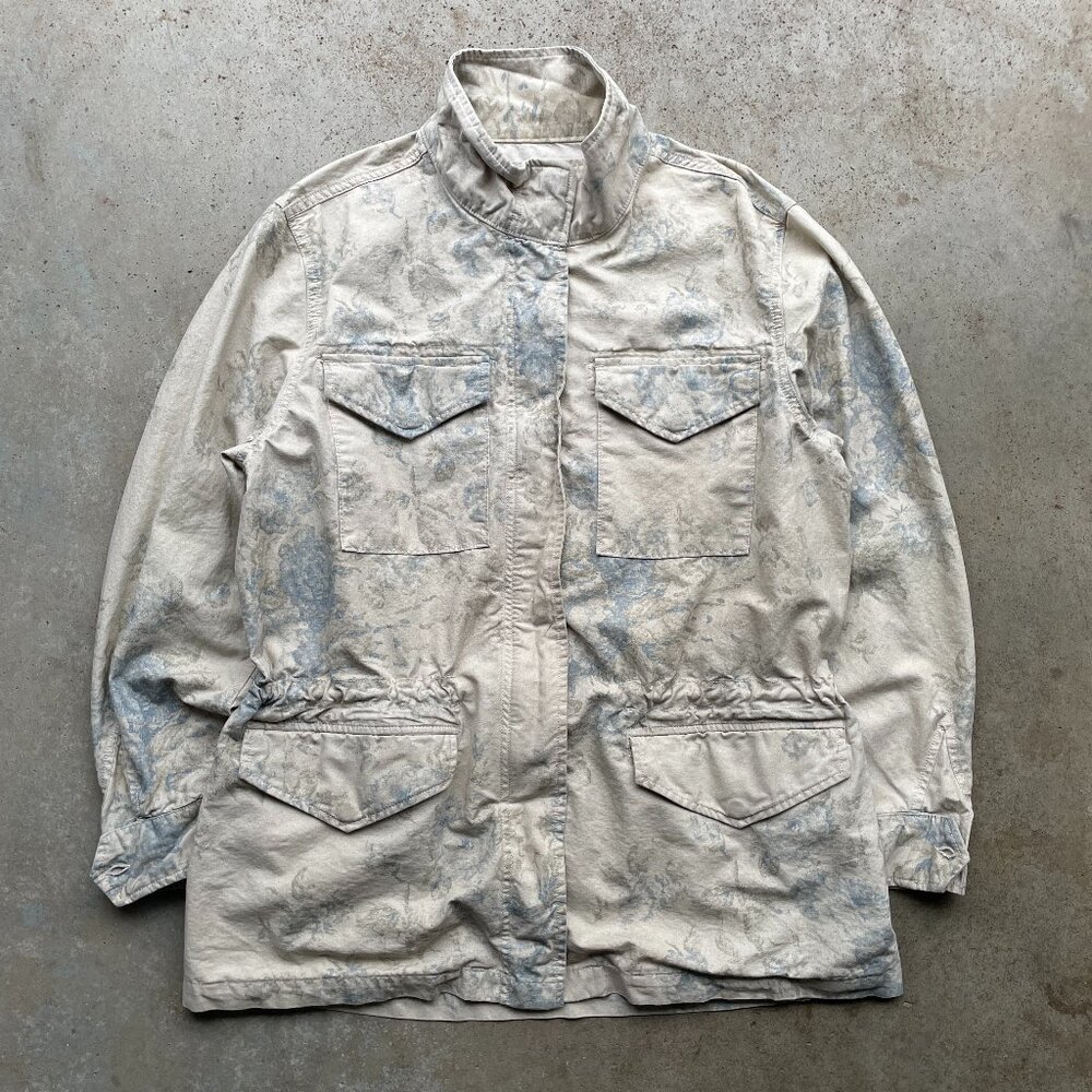 Vintage Chaps Ralph Lauren Military M-65 Style Jacket Floral Print Women’s Large